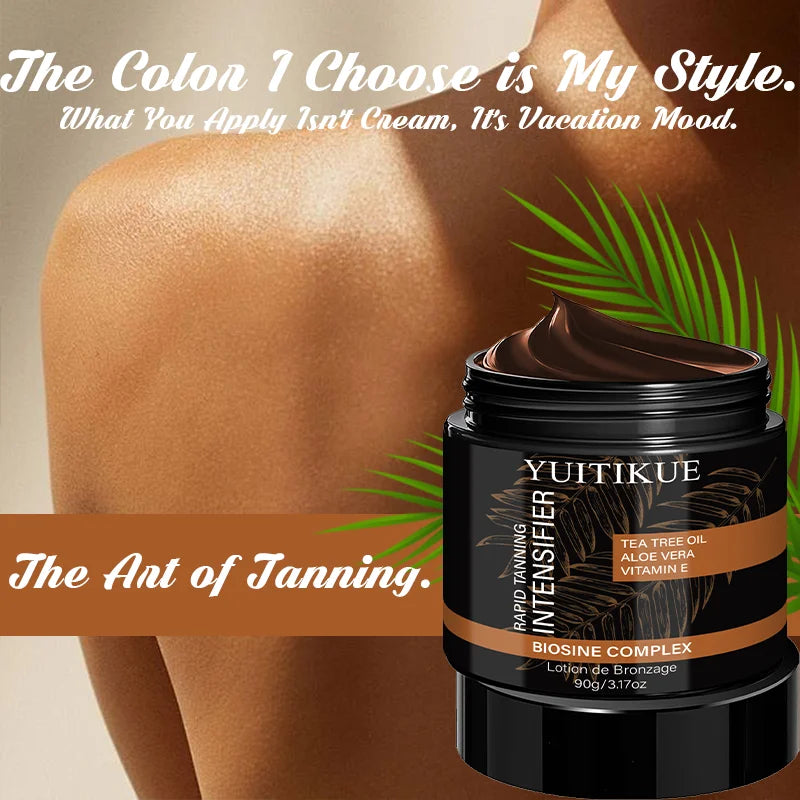 YUITIKUE Self-Tanning Intensifier Cream – No Sun Bronze Glow Self Tanning Cream Zpaxo