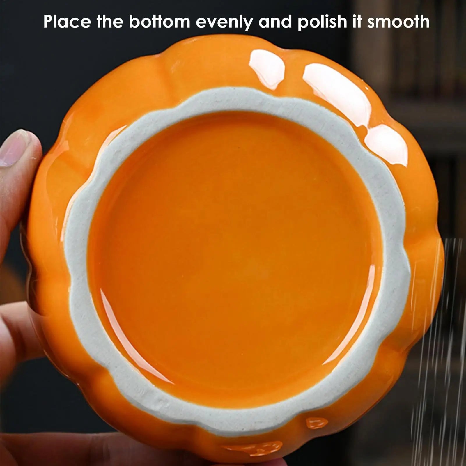 Ceramic Pumpkin Tea Jar Kitchen Storage Lid Airtight Food Container
