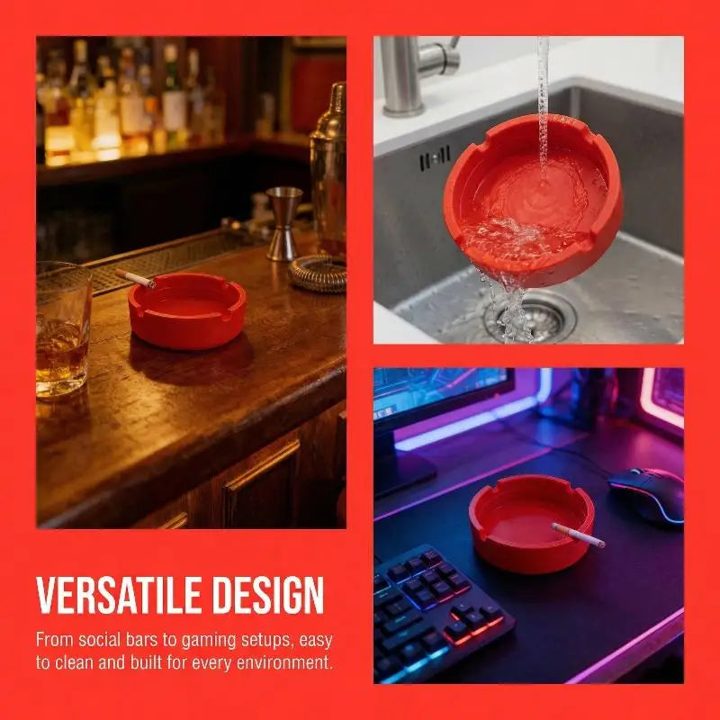 Compact Portable Ashtray Anti Scalding Design Smoker Car Desk Outdoor Zpaxo
