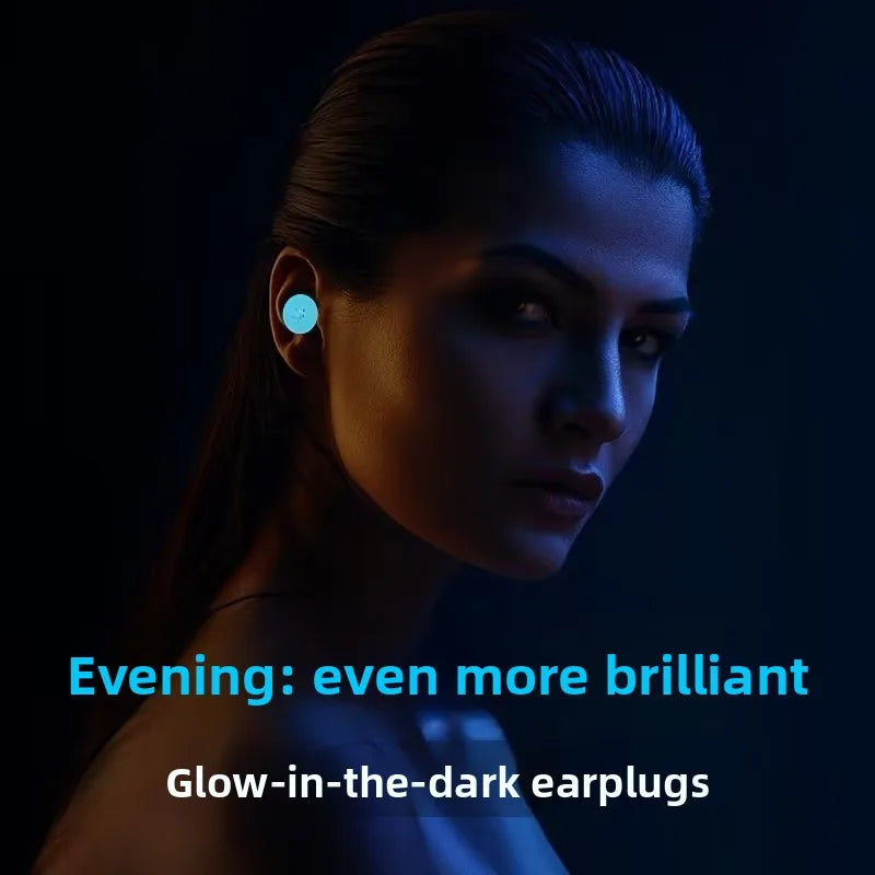 Silicone Sleep Earplugs Noise Reduction Glow-in-dark Perfect Side