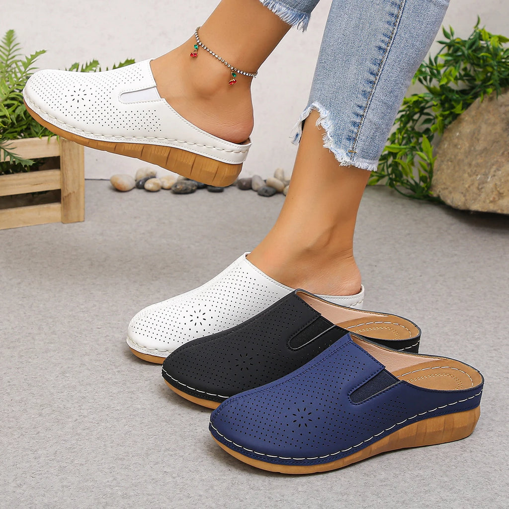 2026 Women Slippers Outdoor Leisure Beach Shoes Platform Mules