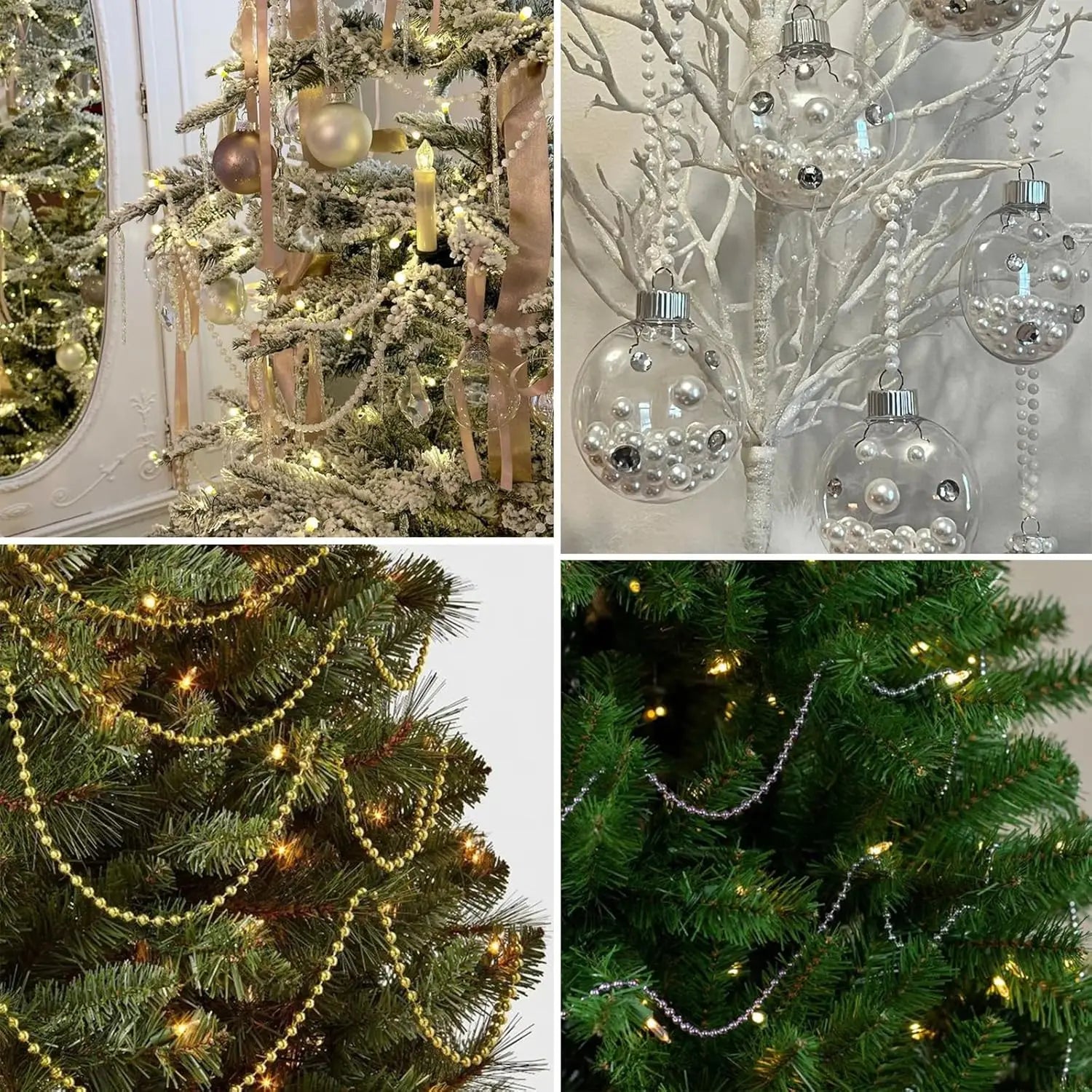 25M Faux Pearl Bead Garland – Wedding, Christmas & Craft Decor