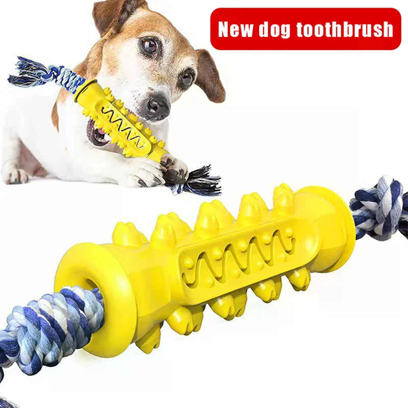 Rubber Dog Molar Toothbrush Toys Chew Cleaning Teeth Safe Puppy Dental Care Soft Pet Cleaning Toy Supplies Pet Accessories 1PC Zpaxo