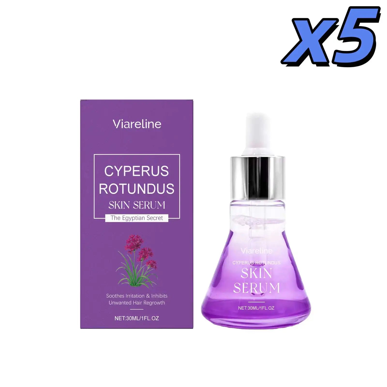 Cyperus Rotundus Hair Growth Inhibitor Serum | Viareline 30ml Hair Growth Inhibitor Zpaxo 150ml boxed