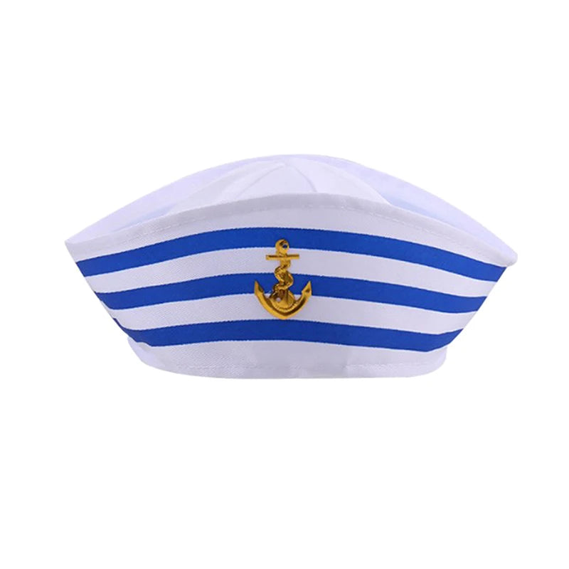 Fashion Boat Costume Yacht Captain Hat Scarf Navy Blue Sailor Ship