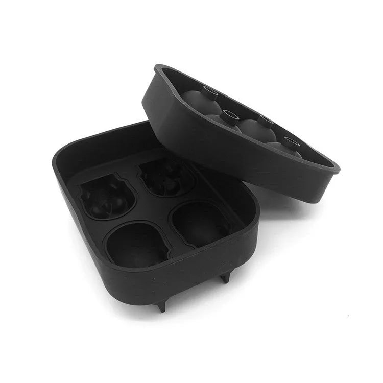 3D Skull Silicone Mold Ice Cube Tray Mould Maker Ball Whiskey Wine Zpaxo BALL 5PCS