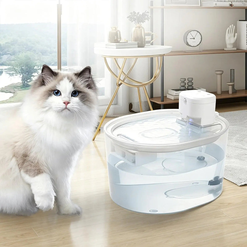 Cat Fountain Rechargeable Waterer Sensor Water Cats Drinking Tabletop