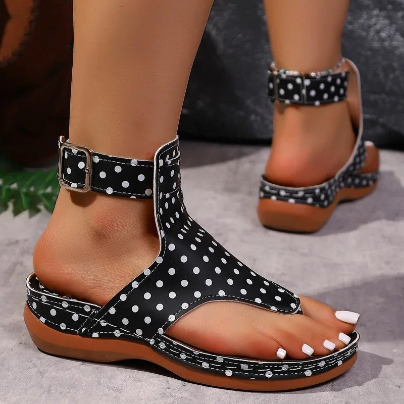Wave Point Women's Fish Mouth Clip-toe Comfortable Wedge Heel Sandals Zpaxo