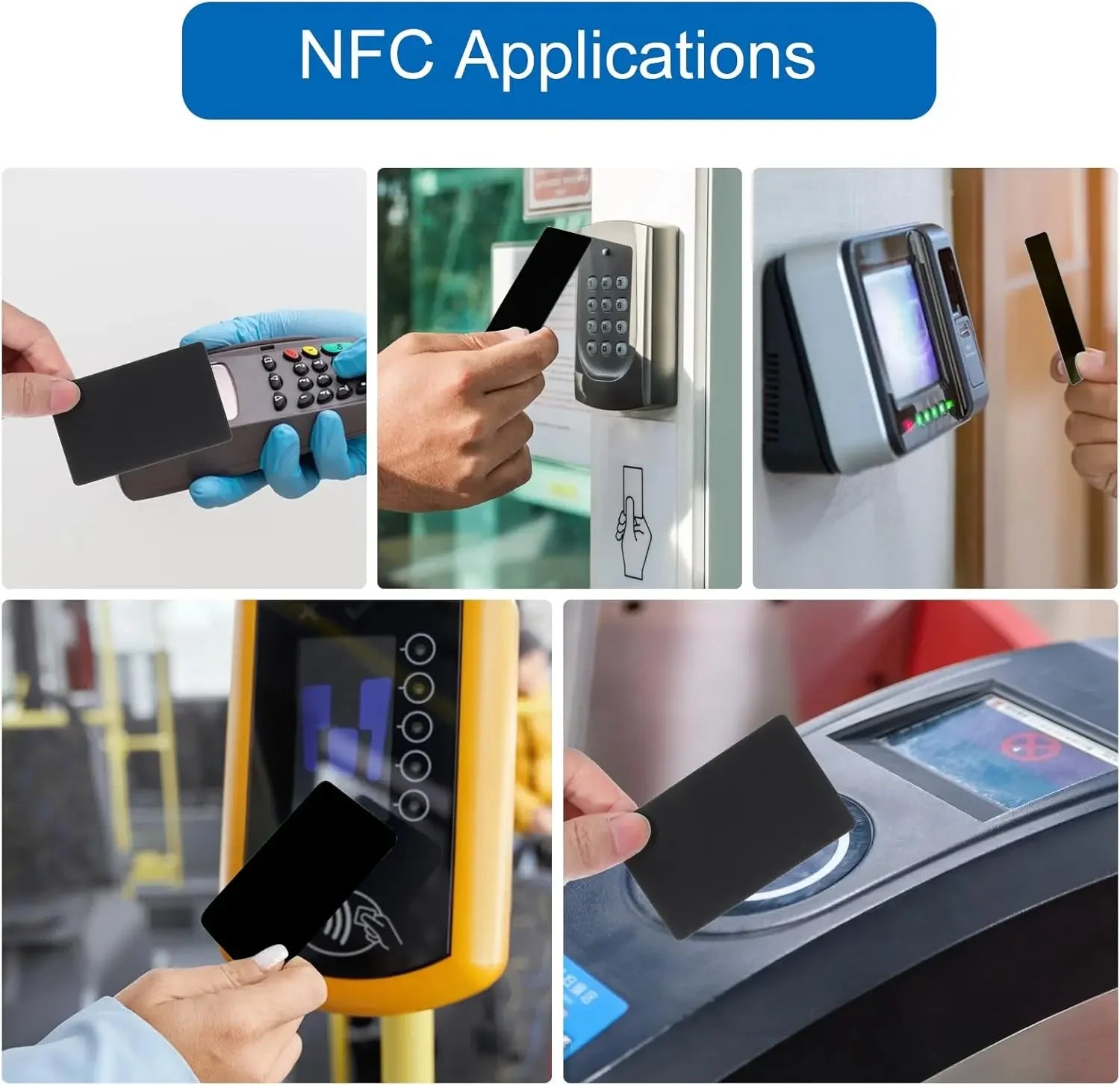 NFC215 Black Cards Rewritable NFC Ntag215 PVC Blank Easy Convenient Zpaxo