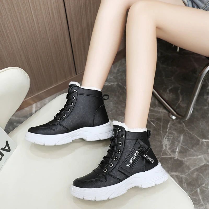 2025 New Women Snow Boots Outdoor Warm Platform Ankle Boots Women Casual High-top Shoes Women Luxury Plus Size Sneakers of Sport Zpaxo