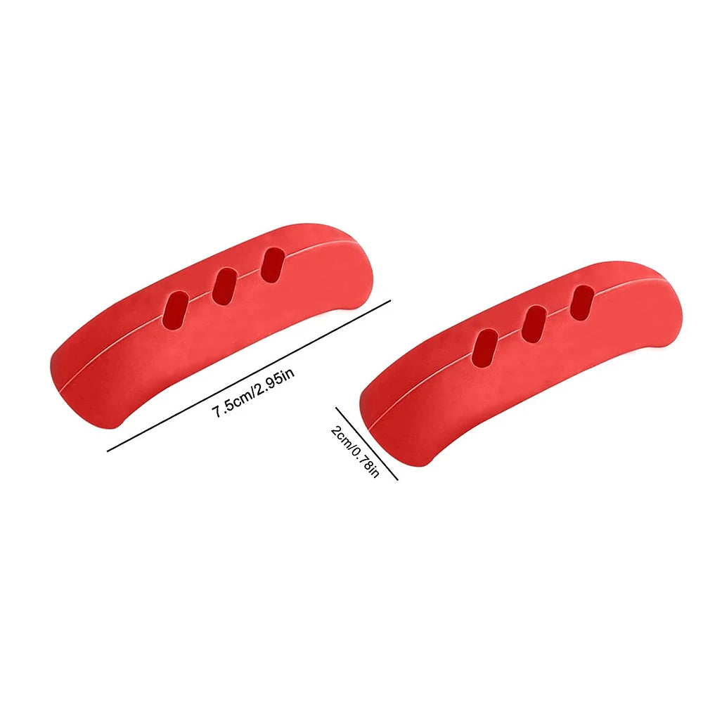2Pcs Silicone Pan Handle Cover Heat Insulation Assist Handle Holder Grip Sleeve Kitchen Gadgets Zpaxo Red