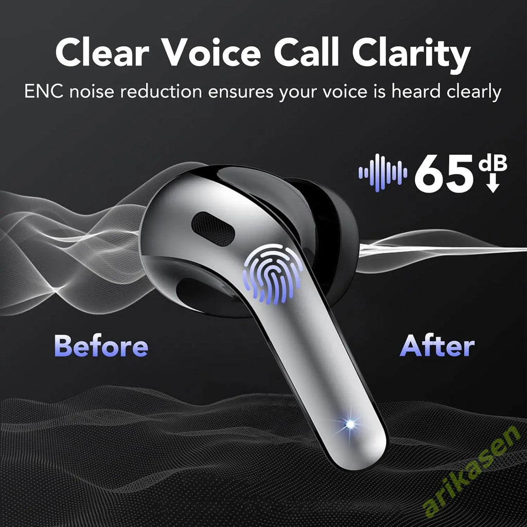 Wireless Bluetooth Earbuds Headphones 52 Hrs Playtime IPX7 Waterproof