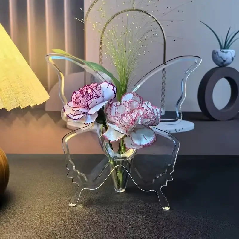 2pcs Butterfly Vase Centerpieces – Clear Acrylic Bud for Holidays, Weddings & Flower Arranging Zpaxo