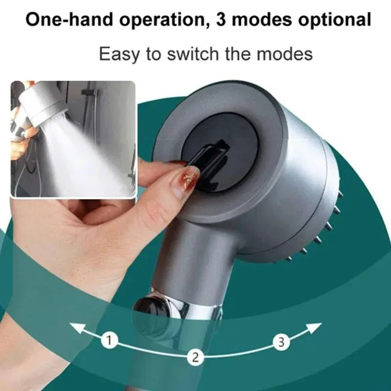 New High Pressure Bathroom Shower Kit Accessories for Bath Shower Bathroom Showerheads One Button Stop Bathroom Accessories Set Zpaxo