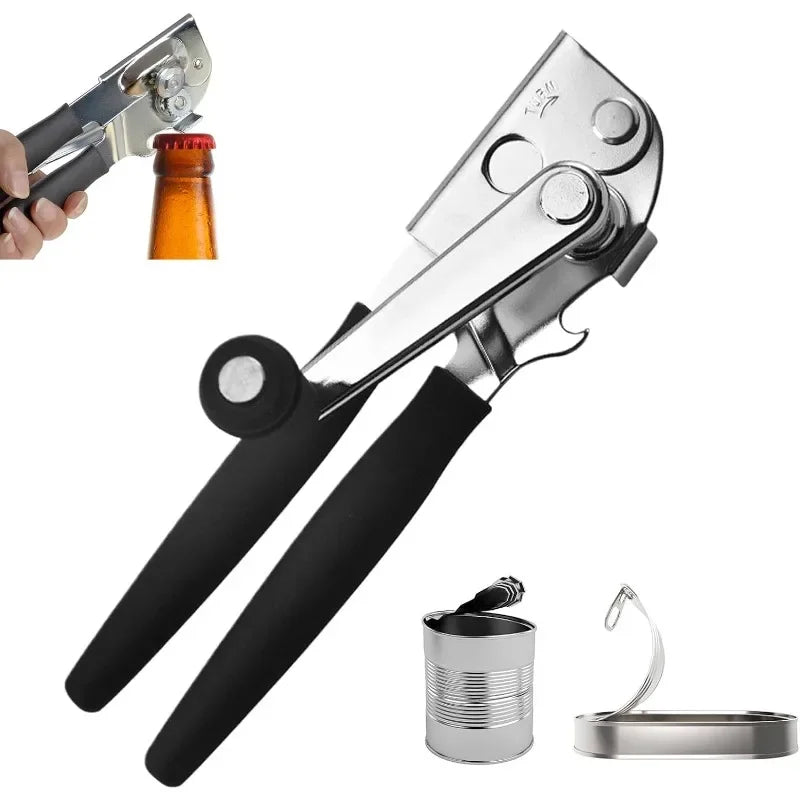 Zpaxo Heavy-Duty Stainless Steel Manual Can & Bottle Opener