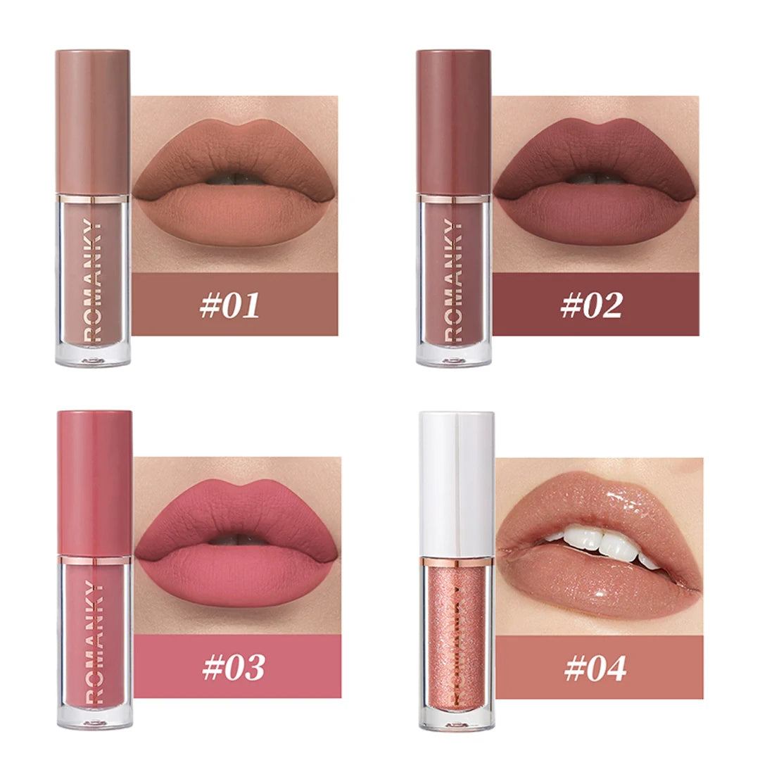 Matte Lip Gloss Smudge Proof Velvet Texture 12 Long-lasting Shades Zpaxo