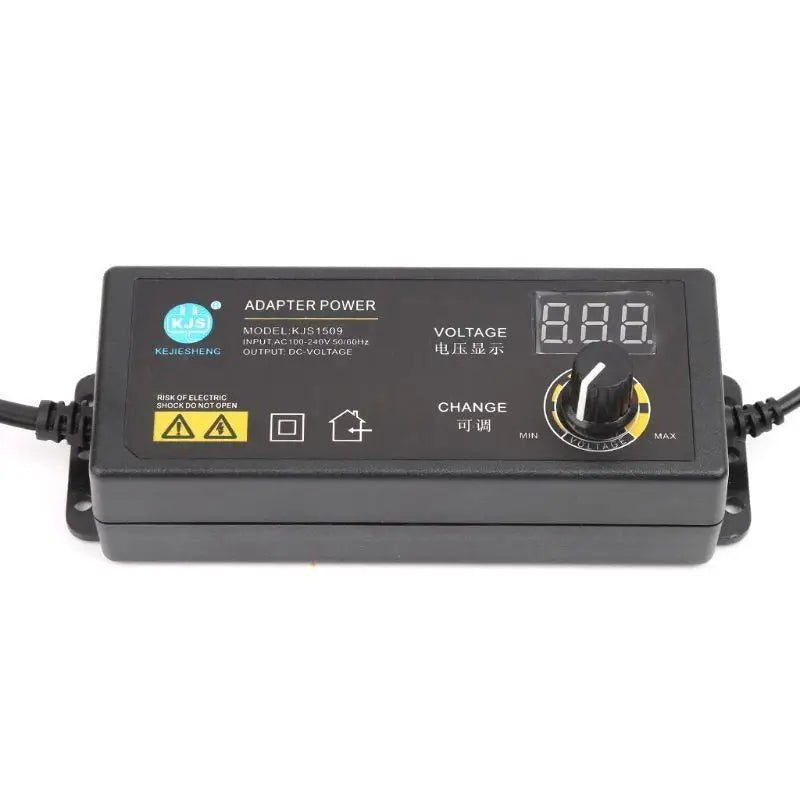 652F Adjustable Power Adapter Digital Display Screen 3V-12V 5A EU Plug Zpaxo