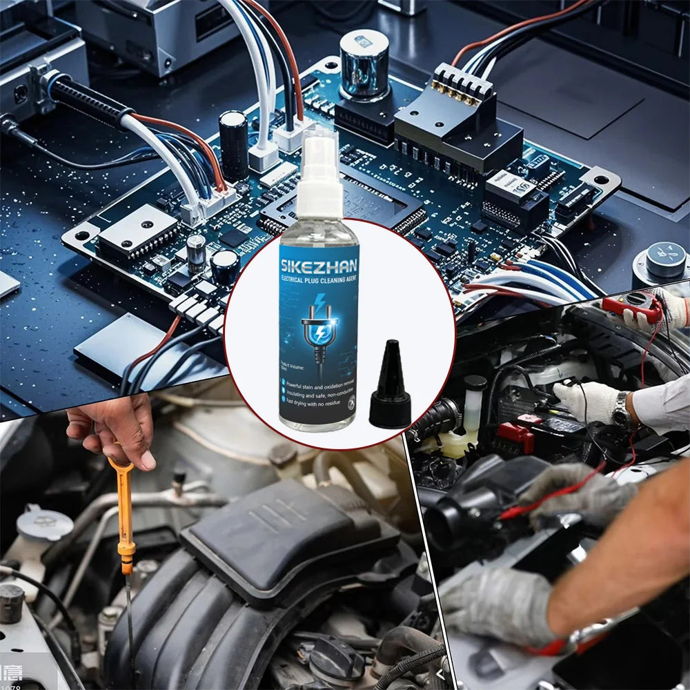 105ml Electronic Plug Cleaner - Restores Conductivity. Non-Conductive Spray Removes Rust & Dirt. Quick Dry, Safe for Connectors. Zpaxo