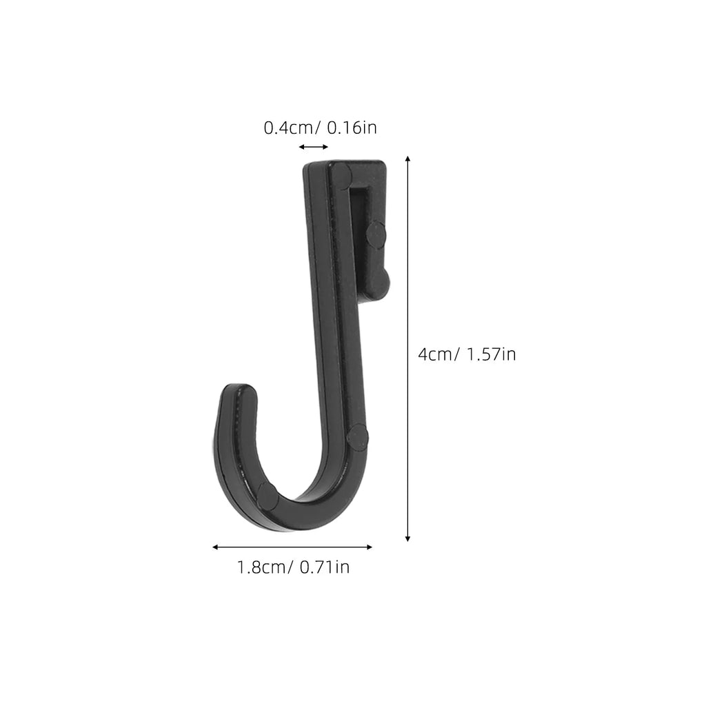 Solid Plastic S Hooks Space Saving Flush Mount Strong Load Bearing