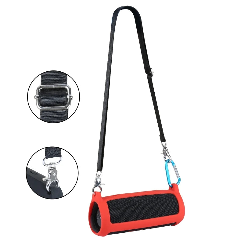 Silicone Protective Skin Cases Travel Cover Case Shoulder Strap Hook Zpaxo