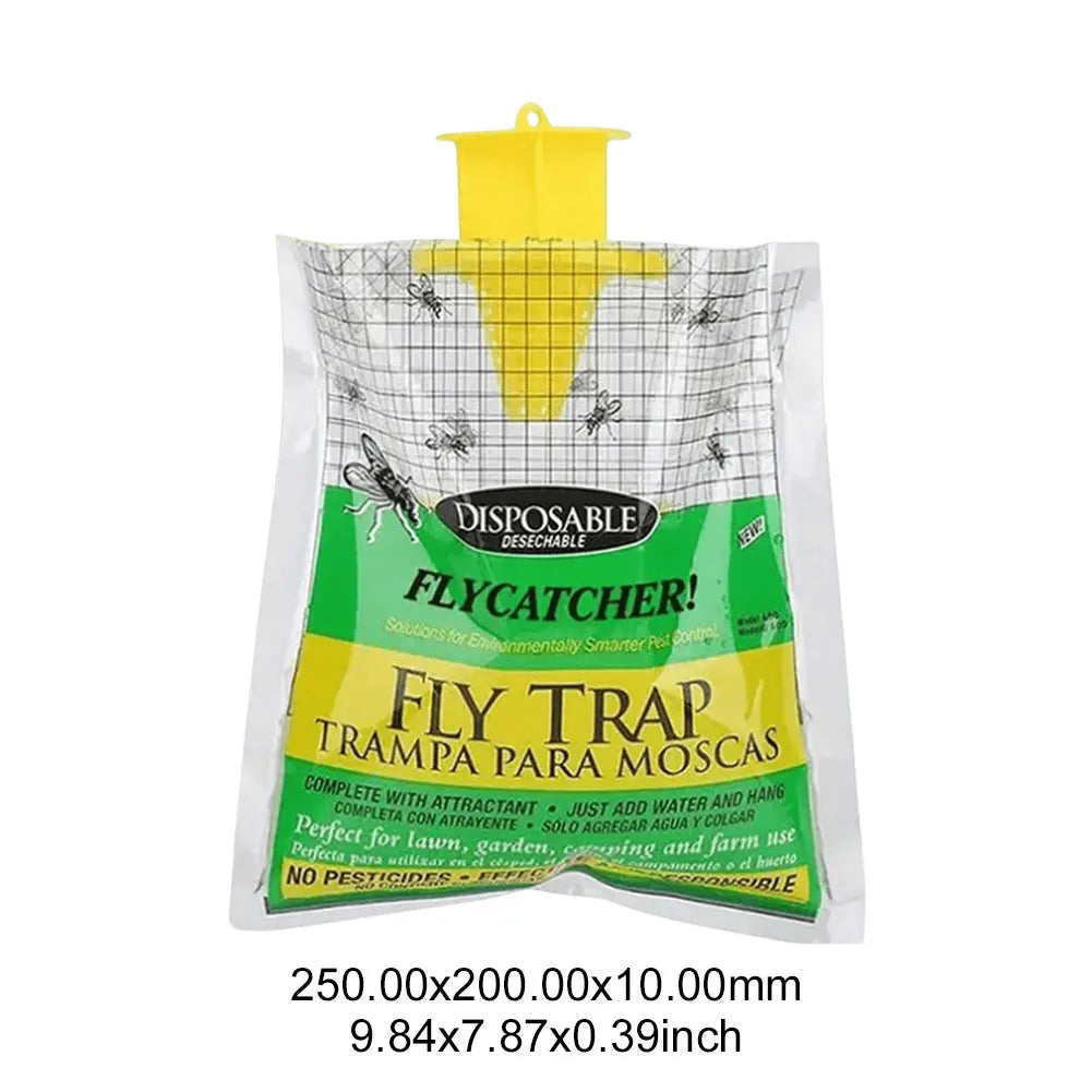 1-10Pcs Hanging Fly Trap Disposable Fly Catcher Bag Mosquito Trap Catcher Fly Wasp Insect Bug Killer Flies Trap for Outdoor Zpaxo