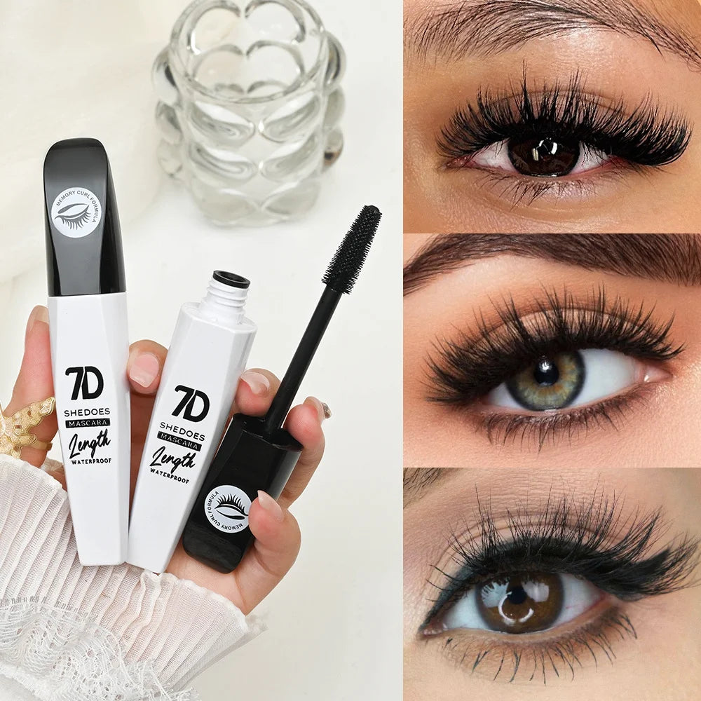 7D mascara waterproof and easy to remove makeup, no smudging and no makeup removal, slender and curled thick mascara Zpaxo