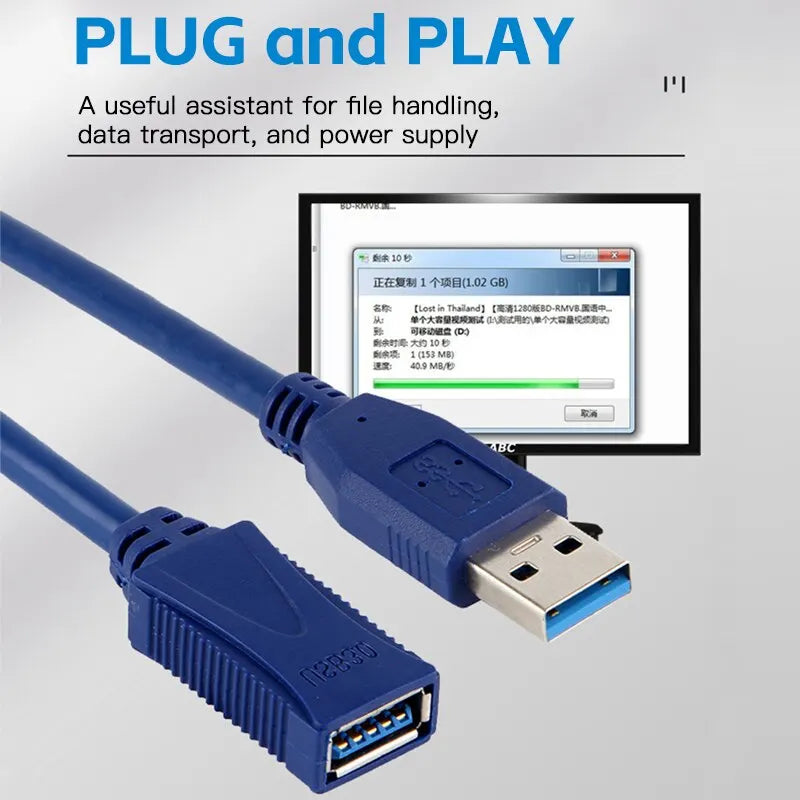 USB 3 0 Extension Cable Male Female M F Cord Adapter Speed Data Zpaxo