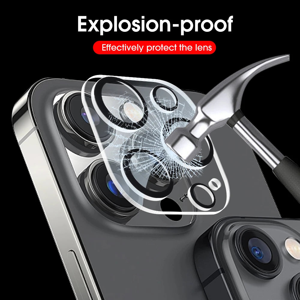 1- HD Back Camera Glass Protectors Iphone 16 Max 15 14 Lens