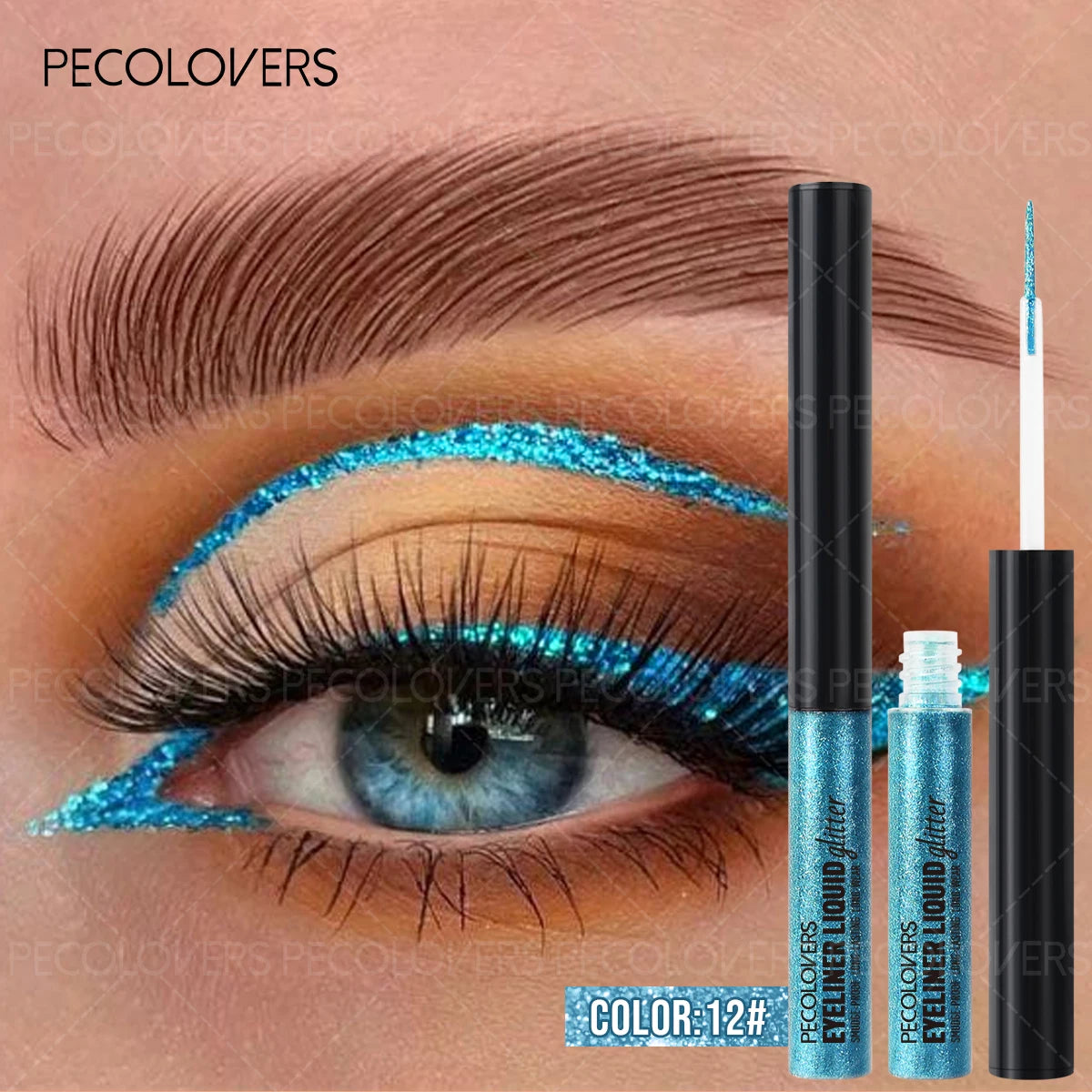 1PC Sky Blue Eyeliner with Dazzling Shimmering Pearl Colors And Sparkling Effects, Featuring High Saturation Zpaxo 12