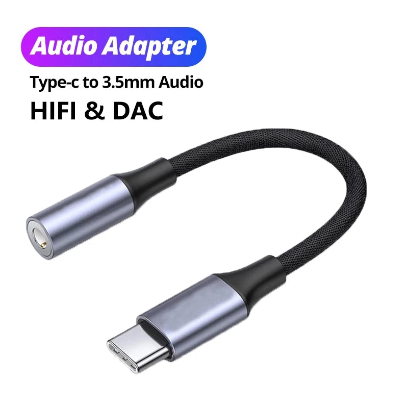 USB Type C to 3.5mm Jack Earphone Adapter Type USB C to 3.5mm Headphones AUX Audio Cable For iPhone 15 Samsung S24 Huawei Xiaomi Zpaxo