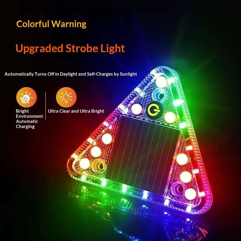 LED Solar Warning Light Anti Collision Truck Tail Flashing Magnetic