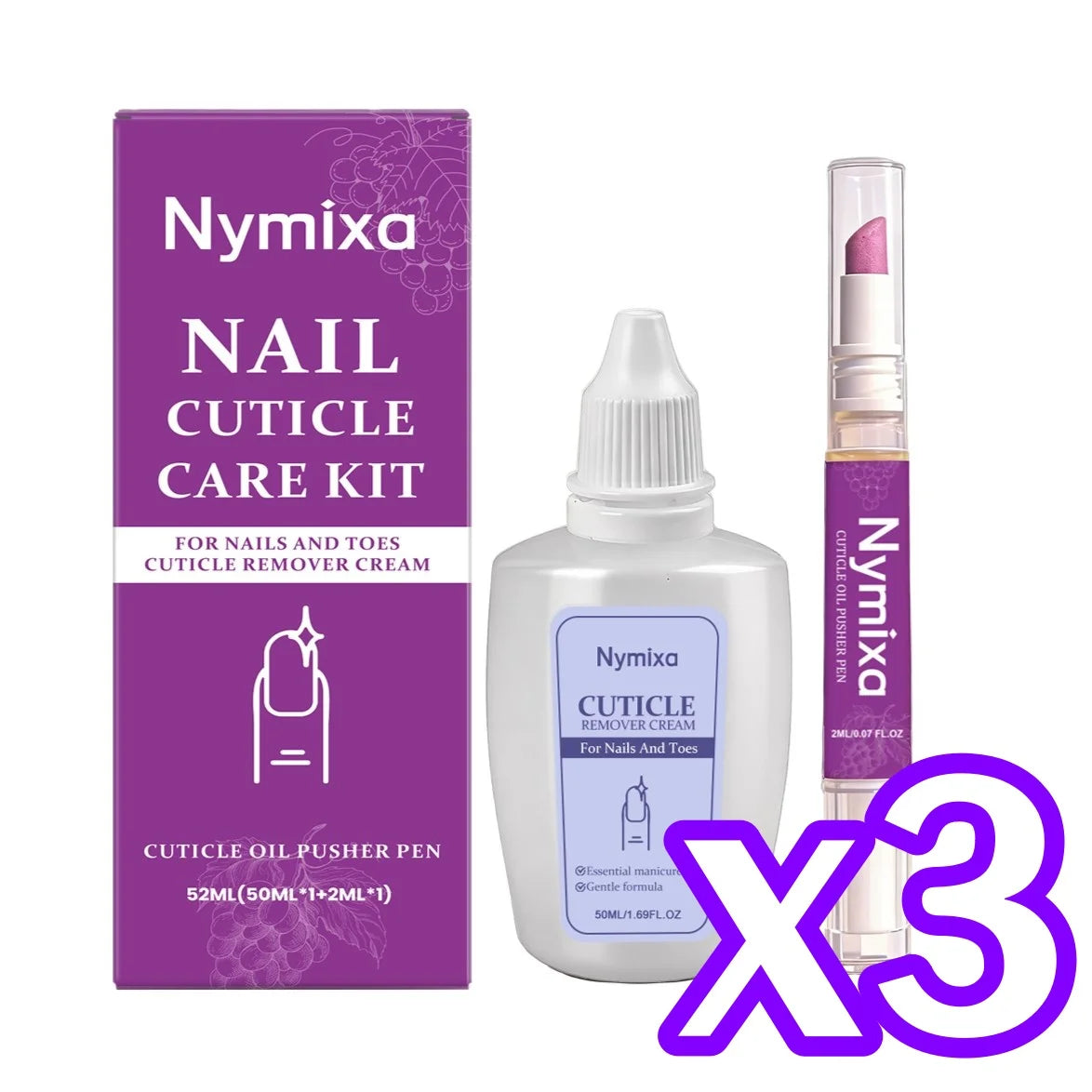 Cuticle Care Kit – Nail Oil Pen, Strengthener & Repair Set Cuticle Care Kit Zpaxo 3SET