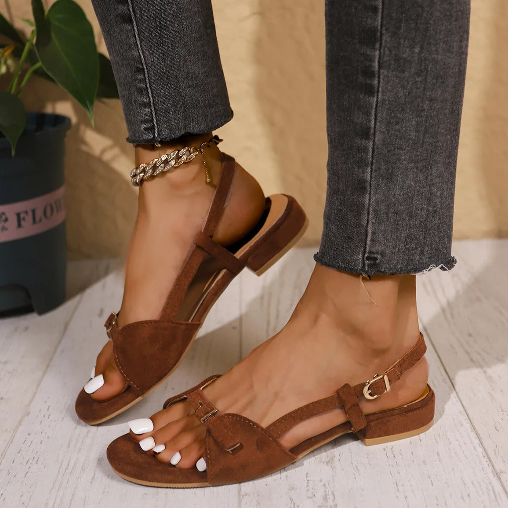 2025 Bohemian Summer Shoes Women Sandals Fashion Open Toe Flats