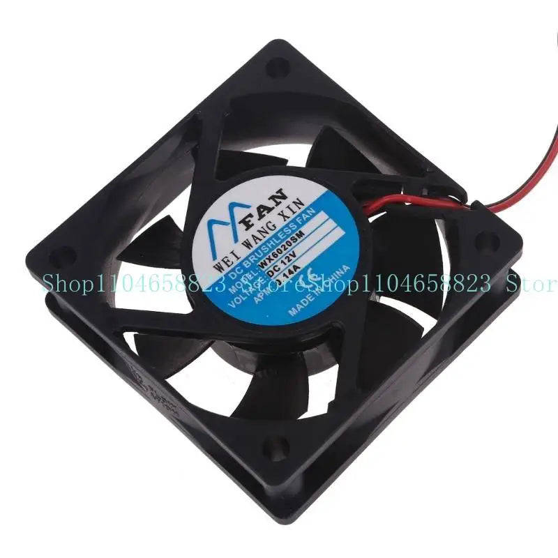 4500RPM CPU Cooling Fan 6020 0.2A 60mm for DC Brushless Sleeve Bearing Temperature Control Server Cooler 2Pin Zpaxo