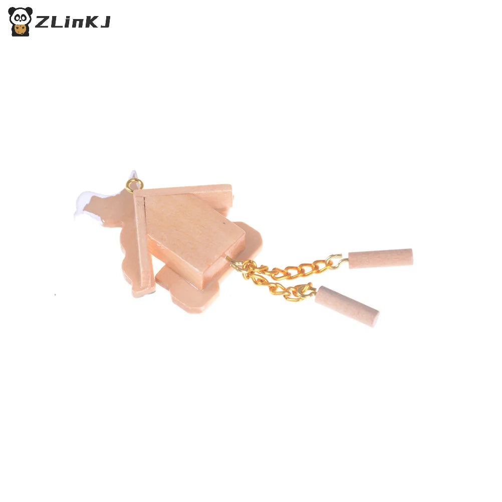 ▶1:12 Dollhouse Miniature Bird Wall Clock Furniture Home Model Decor Toy Doll House Accessories Zpaxo