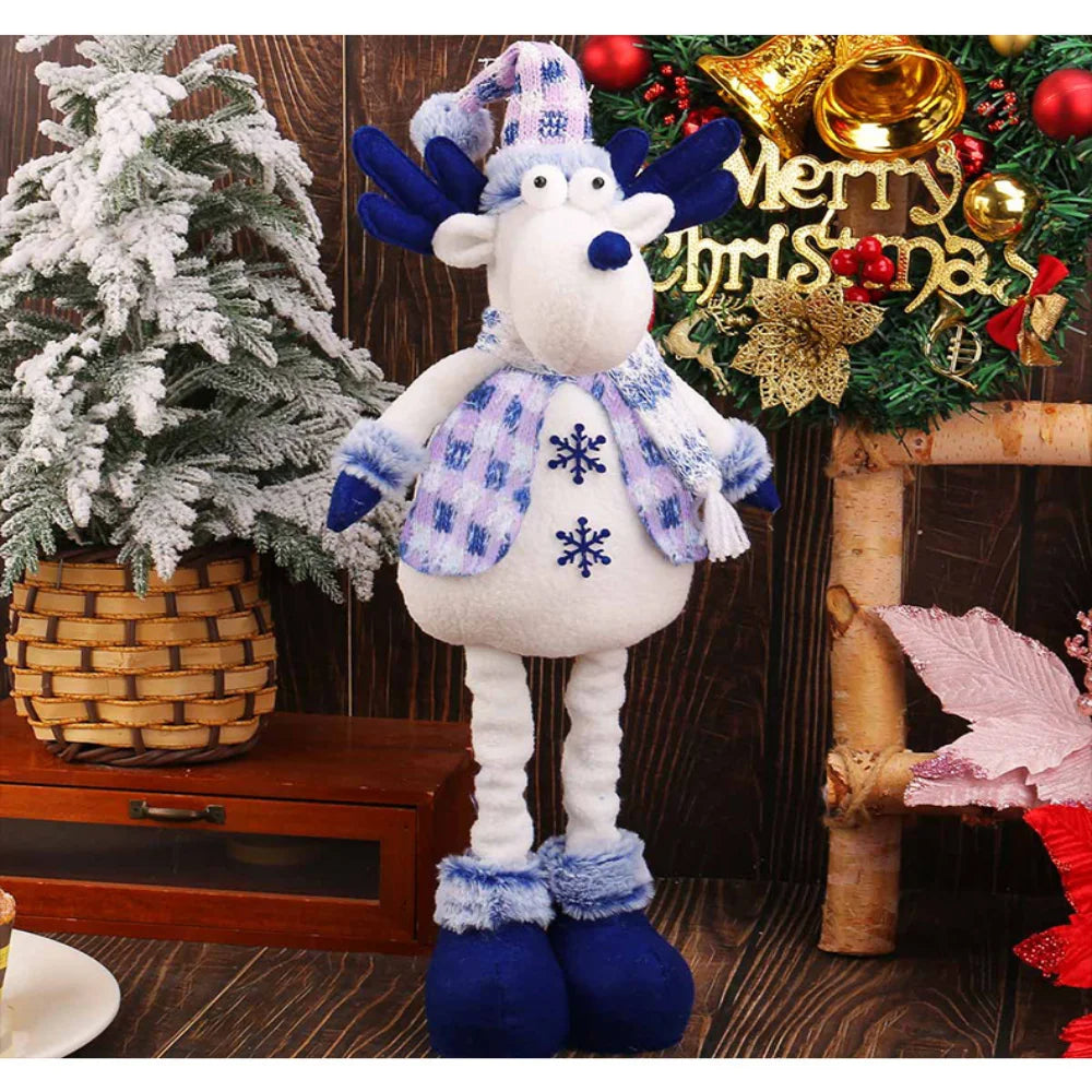 Stretchable Christmas Plush Ornaments – Santa, Snowman & Reindeer
