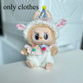 17cm Labubu Idol Dolls Sitting Party Clothing Outfit Accessories Cute Mini The Monster Camellia Dress only clothes Zpaxo as pic