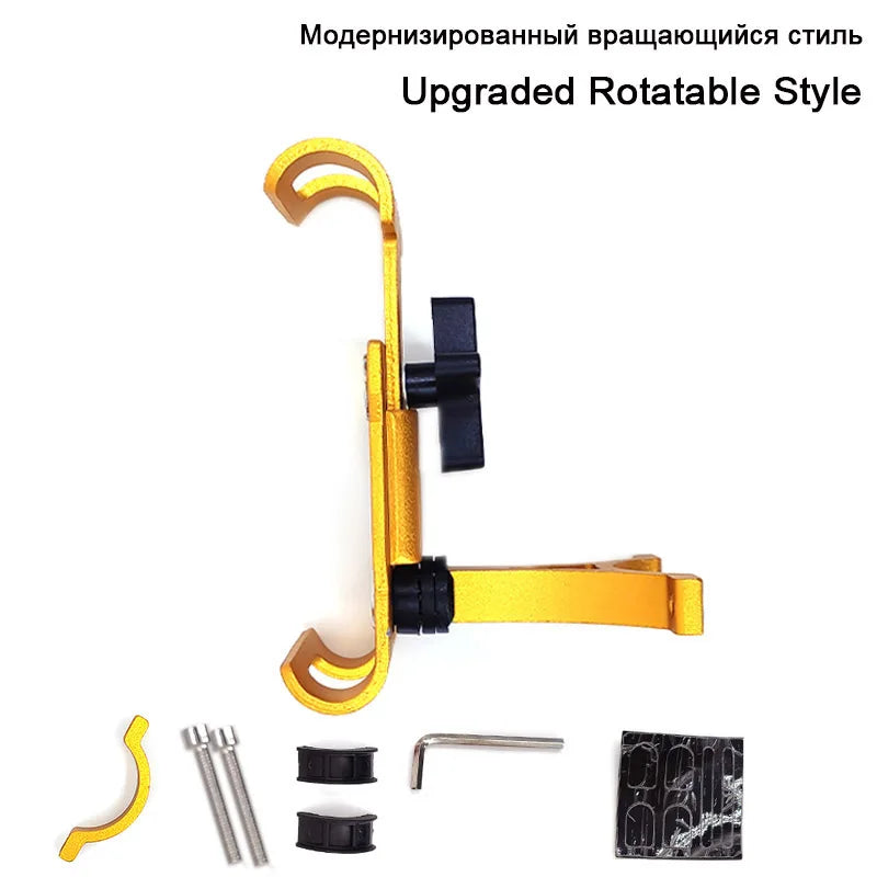 Bicycle Mobile Phone Bracket Aluminum Alloy Electric Car Motorcycle Zpaxo Rrotatable Gold