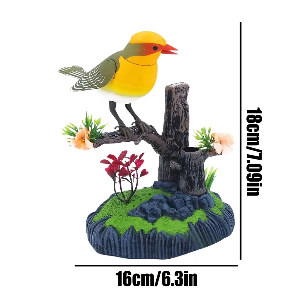 Simulation Electronic Bird Kids Toy Chirp Pen Holder Decorative Zpaxo