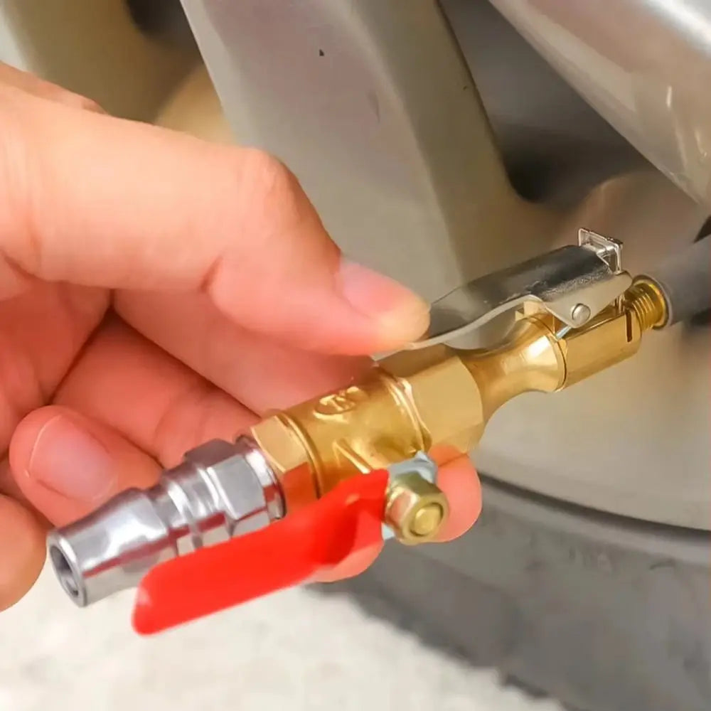 Quick Release Tire Inflator Chuck Clip Inflation Valve Lock Design Air Zpaxo