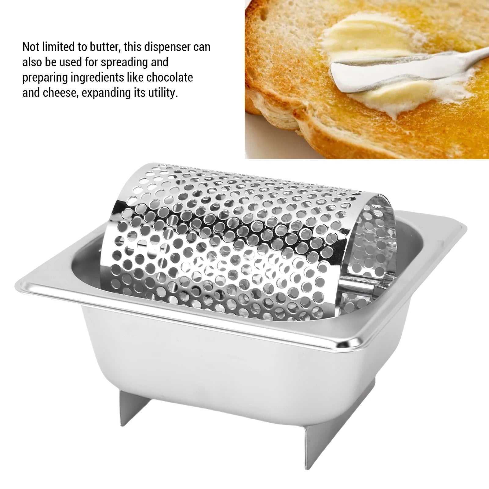 Butter Spreader Dispenser Roller Griddle 304 Stainless Steel Bun