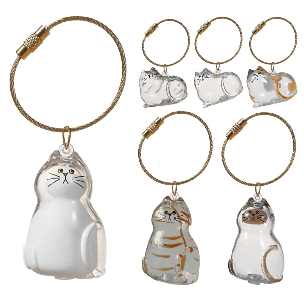 Cat Hair Storage Bottle Clear Mini Keepsake Container Pet Organizer