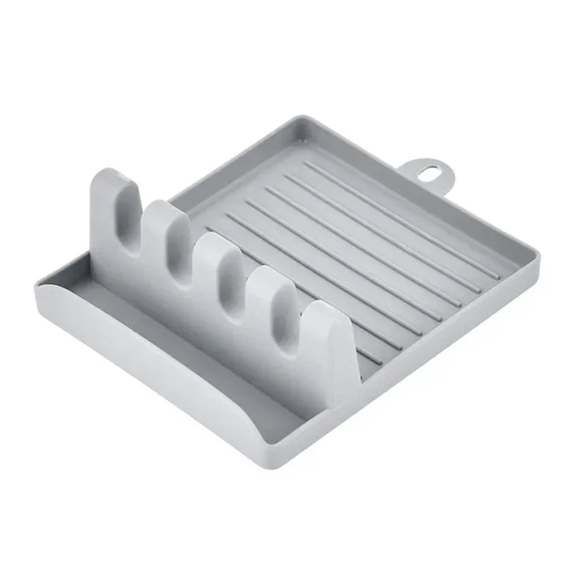 Pan Lid Holder Supports Spoons Pot Cover Rests Spatula Stand For Kitchen Convenience Utensils Tools Accessories Cooker Organizer Zpaxo 1PCS grey