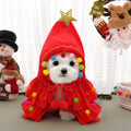 Christmas Tree Pet Costume Hooded Cape Small Dogs Cats Cute Design