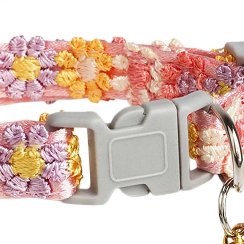 Pet Collar With Bell Colorful Dog Puppy Kitten Collar Adjustable Safety Bell Ring Necklace Cat Collar Anti-lost Pet supplies Zpaxo