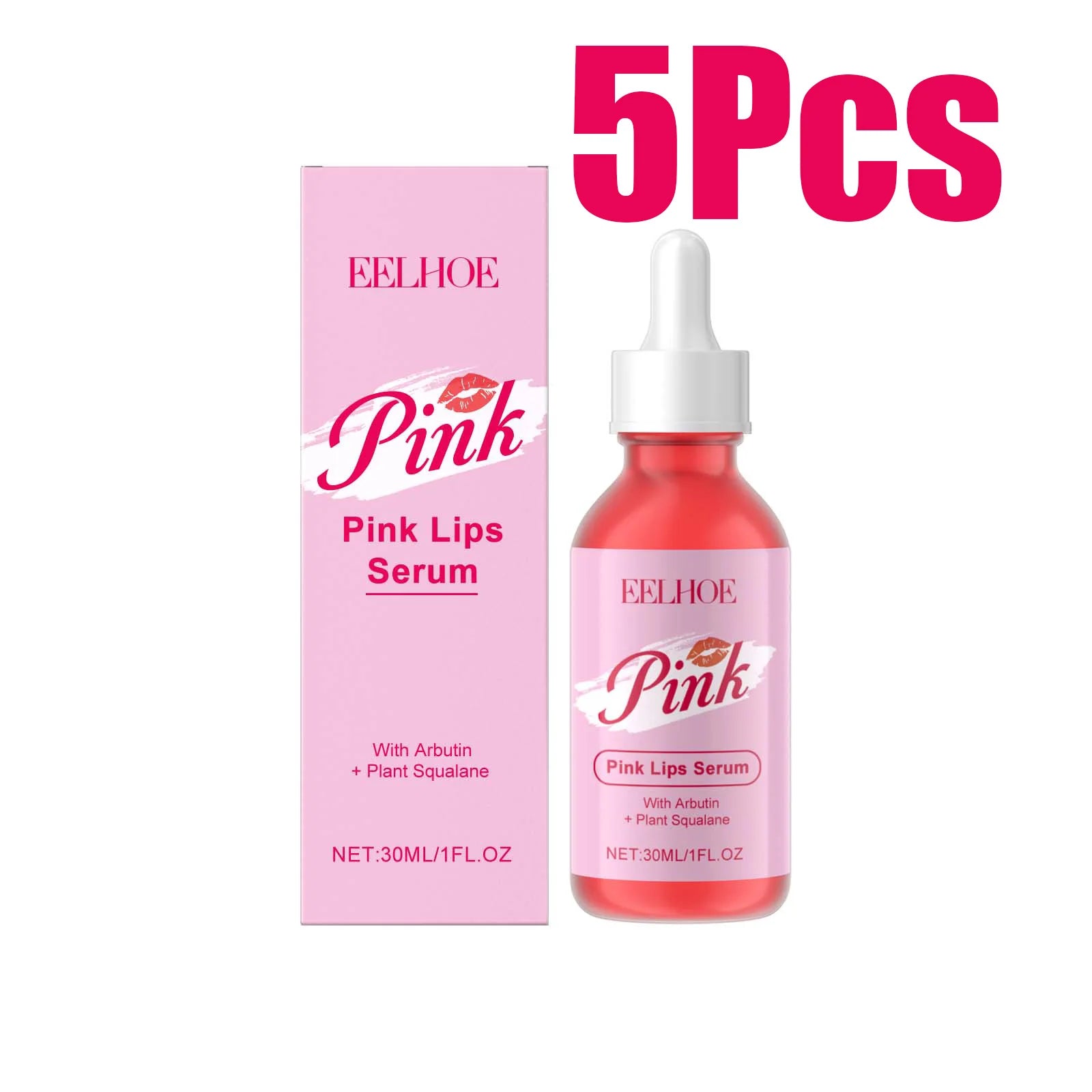 Pink Lip Serum Lip Plumping Essential Oil Lightening Dark Lip Remove Dead Skin Lip Lines Brighten Moisturizer Lip Balm Essence Zpaxo 150ml Boxed