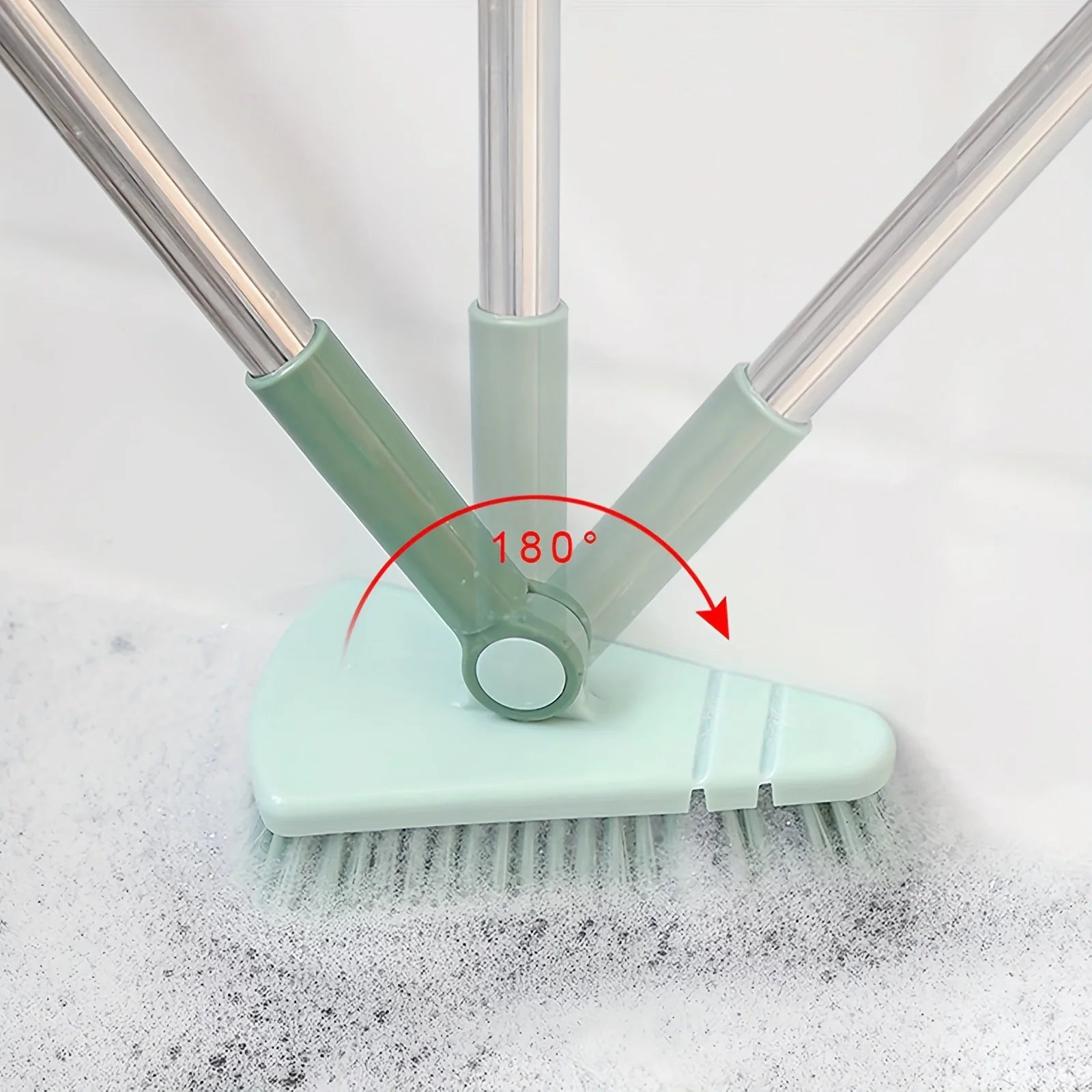 Triangle Floor Brush Cleaning Bathtub Gaps Long Handle Detachable
