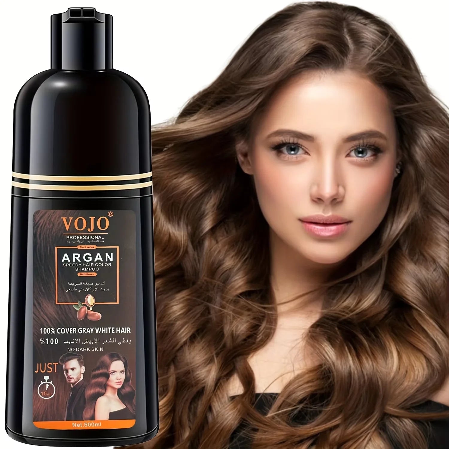 Natural Hair Dye Shampoo-3-in-1 Rapid Hair,Nourishing,Cleansing & Moisturising,Smoothing Black Hair Coloring Shampoo Unisex Zpaxo