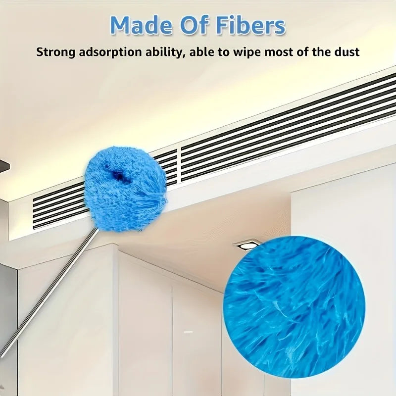 Retractable Ceiling Fan Duster Sliding Lock Detachable Brush&feather