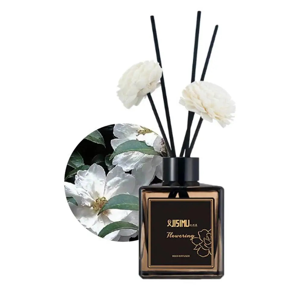 50ml Flameless Reed Diffuser | Natural Essential Oil Air Freshener Reed Diffuser Set Zpaxo White tea